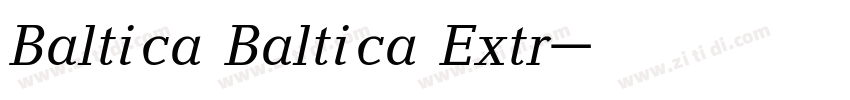 Baltica Baltica Extr字体转换